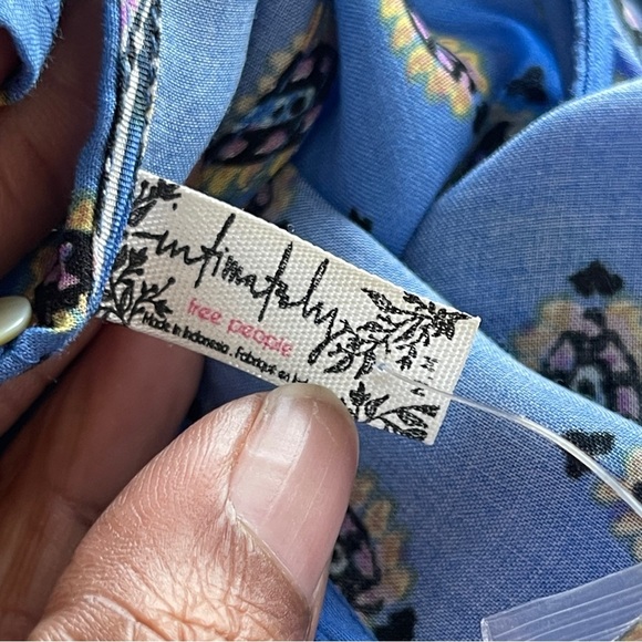 FREE PEOPLE | Rendezvous Girl Paisley Sleeveless Slip Dress Sz M - Picture 6 of 8